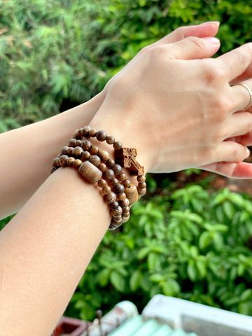  Vòng Tay Mân Côi Trầm Hương Tốc 50 hạt 6 li 