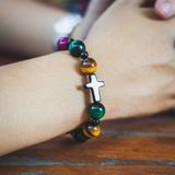  Chuỗi Mân Côi Đá Thạch Mắt Hổ Đa Sắc 