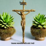  Tượng Gỗ Công Giáo Chúa Giêsu Chịu Nạn Gỗ Tự Nhiên Hàng Kĩ Sắc Nét (Kèm Thánh Giá) Nhiều Kích Cỡ 