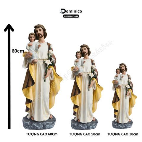  Tượng Công Giáo Thánh Giuse Cổ Điển Chất Liệu Composite Cao Cấp Nhiều Kích Thước 