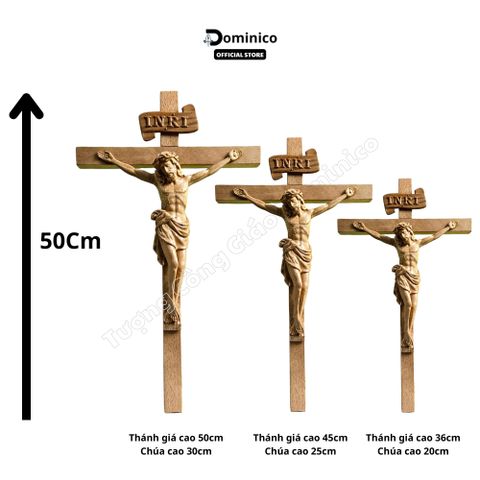  Tượng Công Giáo Thánh Giá Chúa Chịu Nạn Gỗ Tự Nhiên Bền Đẹp Nhiều Kích Thước 