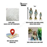  Tượng Công Giáo Đức Mẹ Hoa Huệ Cổ Điển Chất Liệu Composite Cao Cấp Kích Thước Từ 20cm Trở Lên 