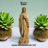  Tượng Công Giáo Đức Mẹ Lộ Đức Gỗ Tự Nhiên Hàng Kỹ Sắc Nét Nhiều Kích Thước 