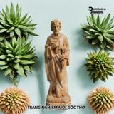  Tượng Công Giáo Thánh Giuse Gỗ Tự Nhiên Bền Đẹp Nhiều Kích Thước 