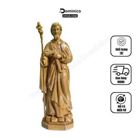  Tượng Công Giáo Thánh Giuse Gỗ Tự Nhiên Hàng Kĩ Sắc Nét Tuyệt Đẹp 