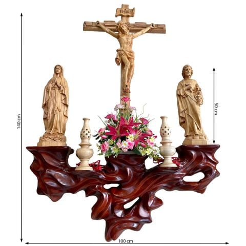  Bàn Thờ Công Giáo Tòa Gỗ Hương 01 