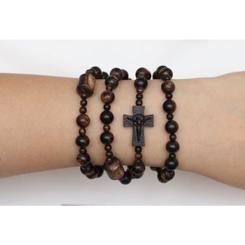  Vòng Tay Mân Côi Gỗ Trầm Hương Sánh Chìm 50 Hạt 