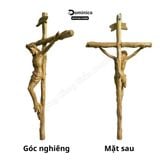  Tượng Gỗ Công Giáo Chúa Giêsu Chịu Nạn Gỗ Tự Nhiên Hàng Kĩ Sắc Nét (Kèm Thánh Giá) Nhiều Kích Cỡ 
