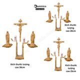  Bộ Tượng Công Giáo Gỗ Tự Nhiên Bền Đẹp Nhiều Kích Thước Lựa Chọn 