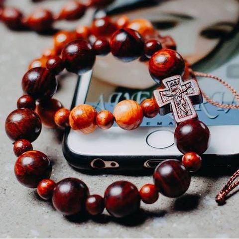  Chuỗi Mân Côi Gỗ Sưa 