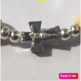  Charm Thánh giá xâu chuỗi mân côi Bạc 