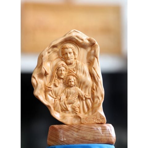  Tranh Gỗ Để Bàn Gia Đình Thánh Gia NL 