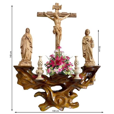  Bàn Thờ Công Giáo Tòa Gỗ Giá Tỵ 01 