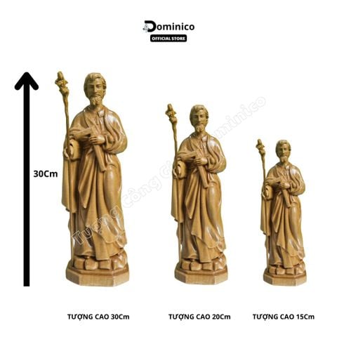  Tượng Công Giáo Thánh Giuse Gỗ Tự Nhiên Hàng Kĩ Sắc Nét Tuyệt Đẹp 