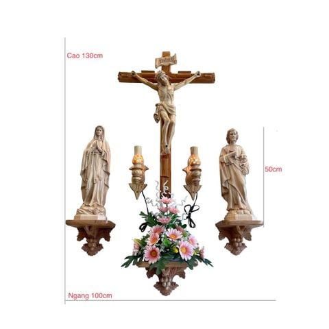  Bàn Thờ Công Giáo Tòa Gỗ Pơ Mu 01 