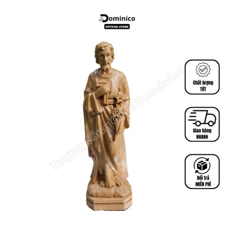 Tượng Công Giáo Thánh Giuse Gỗ Tự Nhiên Bền Đẹp Nhiều Kích Thước 