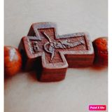  Charm thánh Giá xâu chuỗi mân côi gỗ CNC chịu nạn 