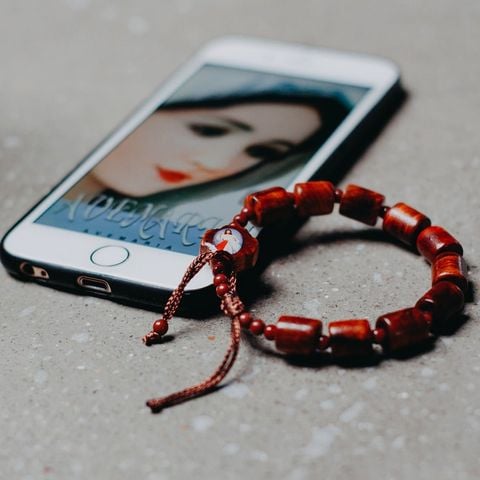  Chuỗi Mân Côi Gỗ Cẩm Lai Hạt Đốt Trúc 