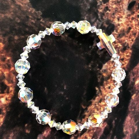  Chuỗi Mân Côi Pha Lê Swarovski Hạt Tròn 