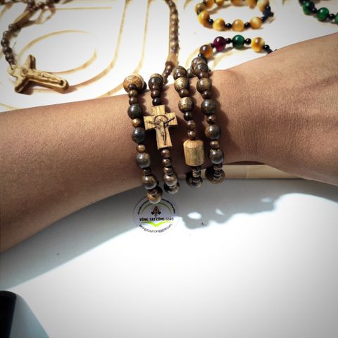  Vòng Tay Mân Côi Gỗ Trầm Hương Tốc 50 Hạt 