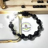  Chuỗi Mân Côi Đá Thạch Anh Tóc Đen 