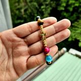  Chuỗi Mân Côi Đá Thạch Anh Mắt Hổ Đa Sắc Mix Bạc Si Vàng 