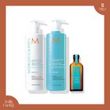 Set Dầu Gội + Dầu Xả + Dầu Dưỡng Tóc Moroccanoil Repair Shine 500Mlx2 +50Ml