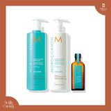 Set Dầu Gội + Dầu Xả + Dầu Dưỡng Tóc Moroccanoil Volume Shine 500Mlx2 +50Ml