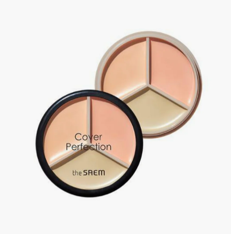 Bảng triệt sắc che khuyết điểm The Saem Cover Perfection Triple Pot Concealer