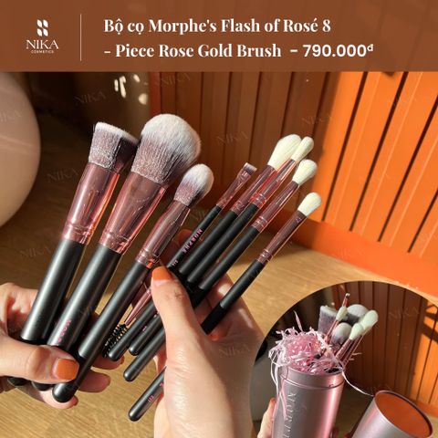 Bộ Cọ Morphe Flash Of Rose 8-Piece Rose Gold Brush 8C