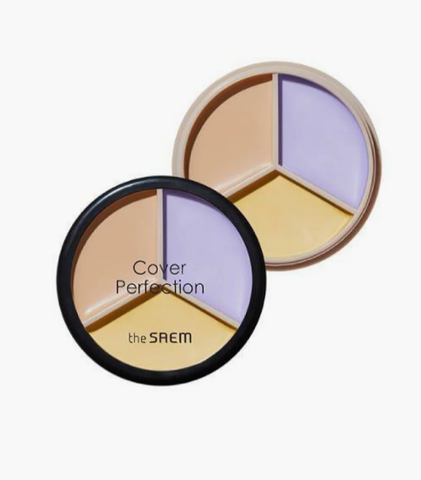 Bảng triệt sắc che khuyết điểm The Saem Cover Perfection Triple Pot Concealer