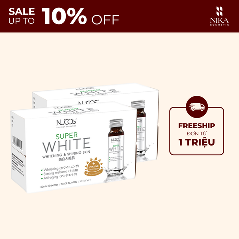 Nước Uống Trắng Da Nucos Super White 10 Lọ X 50Ml