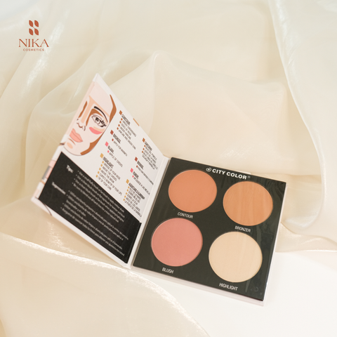 Bảng Phấn Tạo Khối Và Highlight City Color Contour & Define 4 Ô