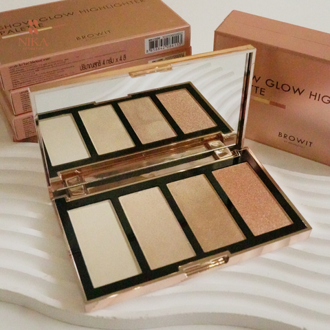 Bảng Highlight Browit By Nongchat Show Glow Highlighter Palette 4 Ô 16G