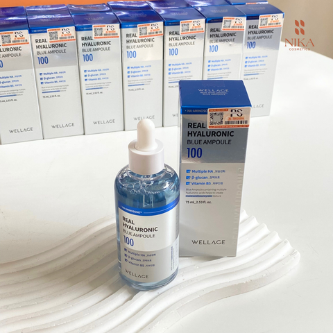 Serum Wellage Real Hyaluronic Blue Ampoule 75Ml