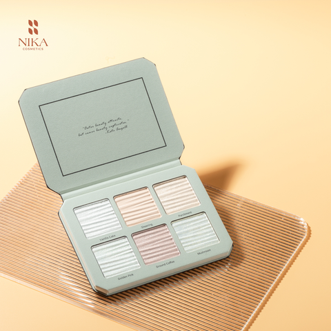 Bảng Má hồng + Highlight MC Make Color 6 Colors Face Palette 6 ô