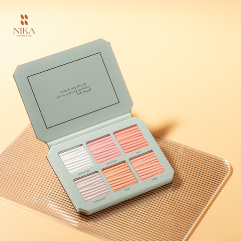 Bảng Má hồng + Highlight MC Make Color 6 Colors Face Palette 6 ô