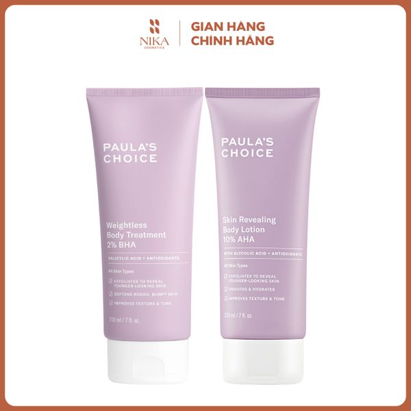 Kem Dưỡng Thể Paulas Choice Weightless Body Treatment 2% Bha 210Ml