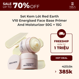 Set Kem Lót Red Earth V10 Energised Face Base Primer And Moisturizer 50G + 15G