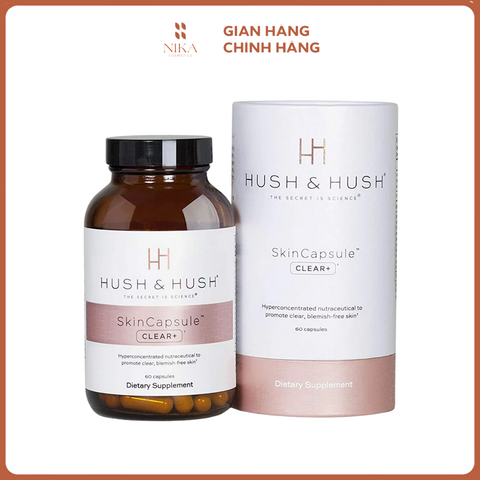 Viên Uống trị mụn  Hush & Hush Skincapsule Clear+ 60V