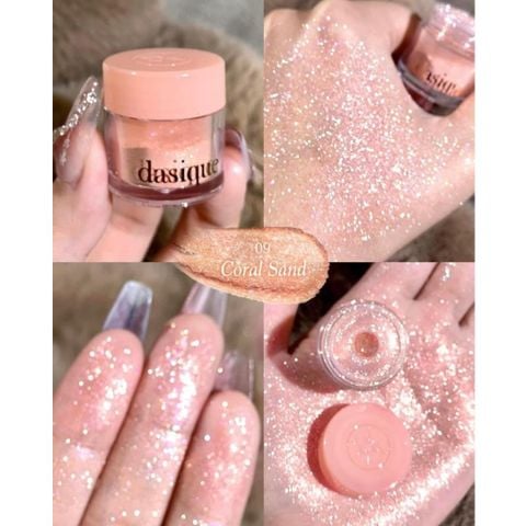 Nhũ Mắt Dasique Summer Coral Starlit Glitter Powder 1.8G