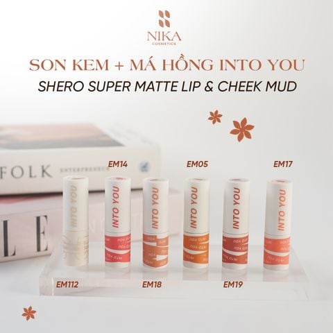 Son Kem + Má hồng Into You Shero Super Matte Lip & Cheek Mud 2G