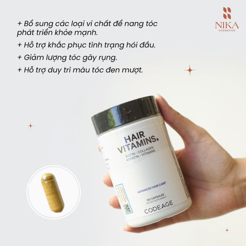 Viên Uống Kích Thích Mọc Tóc Codeage Vitamins Hair 120V