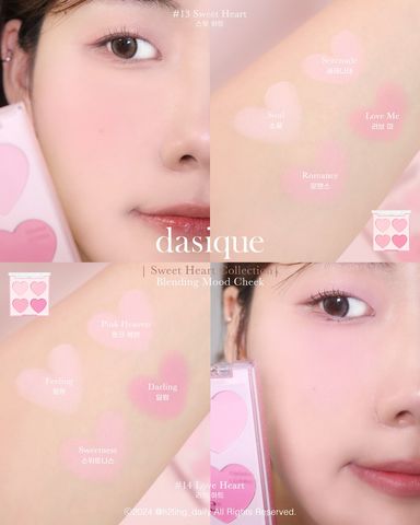 Bảng Má Hồng Dasique Blending Mood Cheek 4 Ô 11G