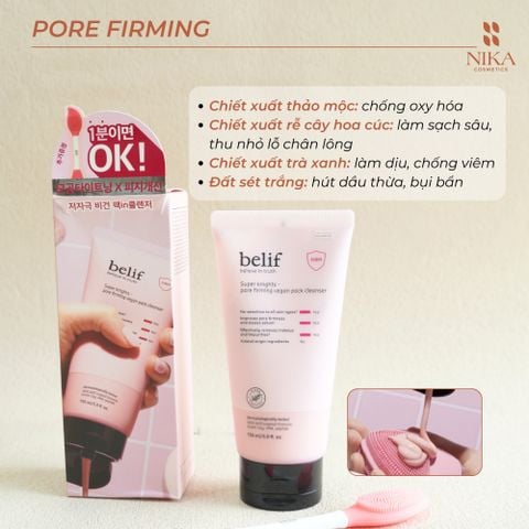 Sữa Rửa Mặt Belif Super Knight Vegan Pack 150Ml + Cọ Silicon Rửa Mặt