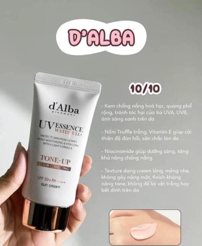 Kem Chống Nắng d'Alba UV Essence Waterfull Tone Up Sun Cream  50ml