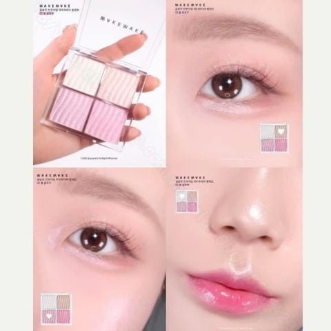 Bảng Tạo Khối + Highlight Wakemake Glow Contouring Highlighter Palette 8.7G