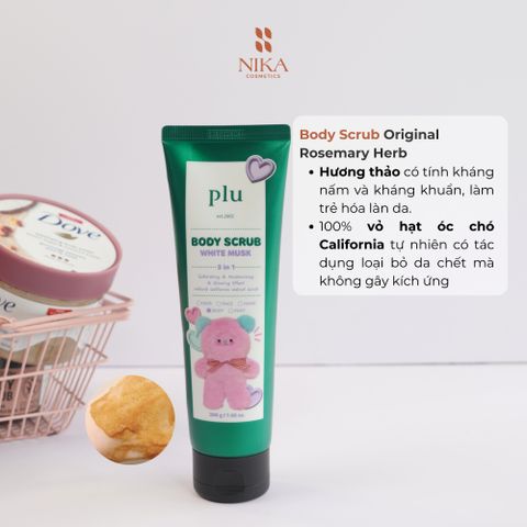 Tẩy Tế Bào Chết Plu Body Scrub White Musk 3 In 1 200G