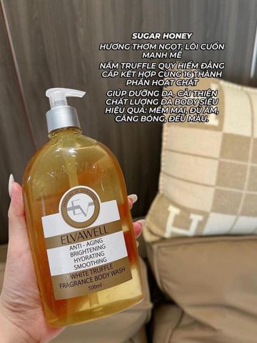 Sữa Tắm Elvawell Anti Aging Brightening Hydrating Smoothing 500Ml
