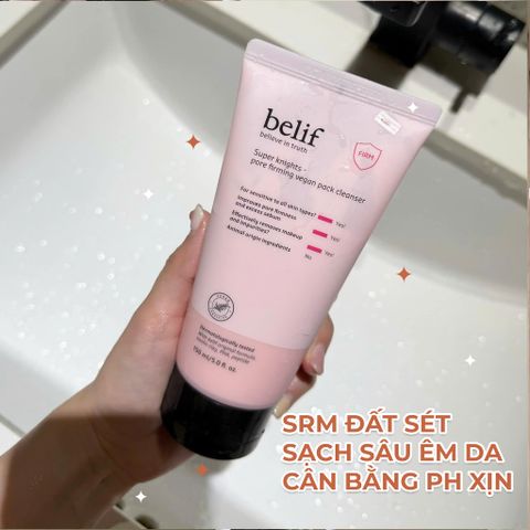 Sữa Rửa Mặt Belif Super Knight Vegan Pack 150Ml + Cọ Silicon Rửa Mặt